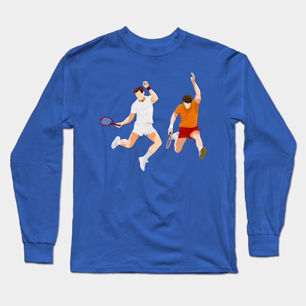 Whizzer and Marvin playing tennis Long Sleeve T-Shirt by byebyesally